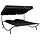 Lit de jardin double avec auvent - Noir - 200 x 173 cm - 41% de remise