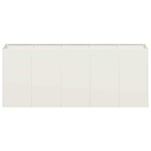 Vidaxl Jardinière en acier blanc 200x40x80cm - 41% de remise