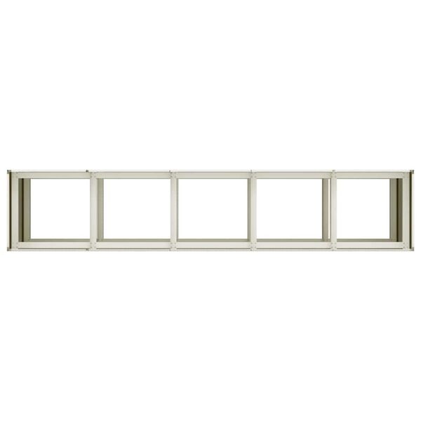 Vidaxl Jardinière en acier blanc 200x40x80cm - 41% de remise