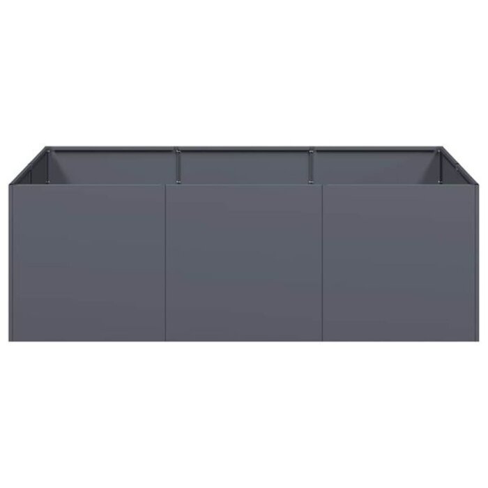 Vidaxl Bac à fleurs en acier anthracite 120x80x40 cm - 40% de remise