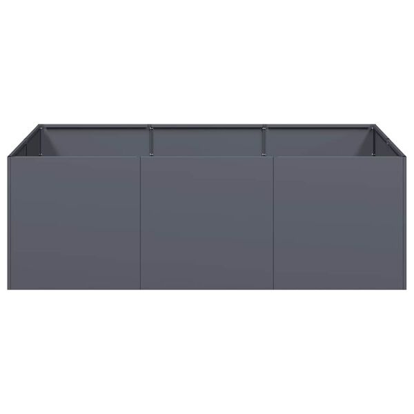 Vidaxl Bac à fleurs en acier anthracite 120x80x40 cm - 40% de remise