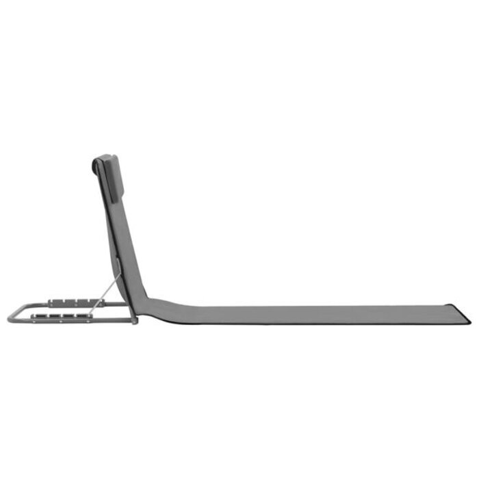 Vidaxl Lot de 2 tapis de plage pliables avec dossier - Gris - 38% de remise