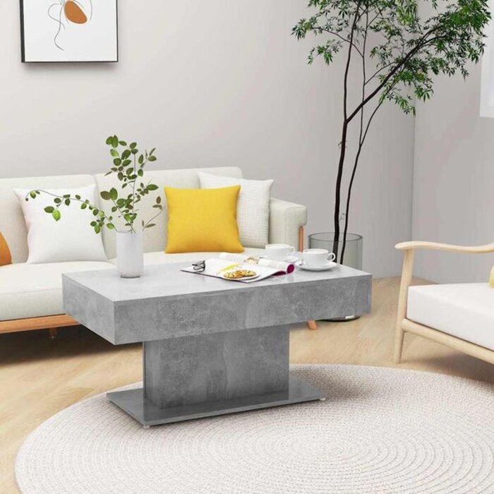Vidaxl Table basse gris béton 96x50 cm - 39% de remise