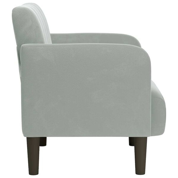 Vidaxl Fauteuil en velours gris clair 54 cm - 40% de remise