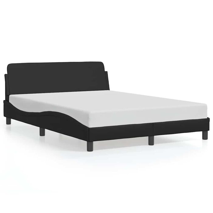 Vidaxl Cadre de lit Dover noir 135x190 cm - 41% de remise