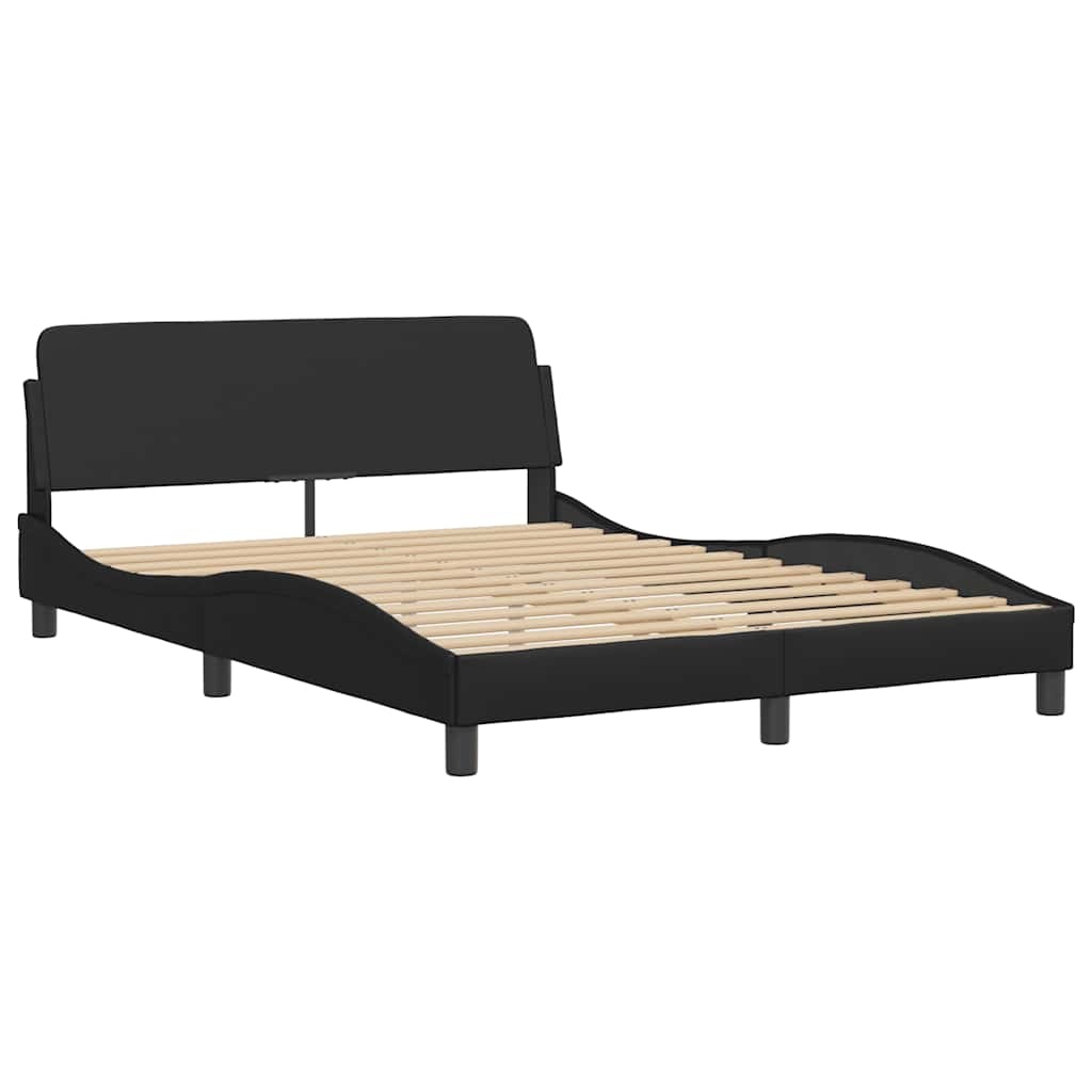 Vidaxl Cadre de lit Dover noir 135x190 cm - 41% de remise