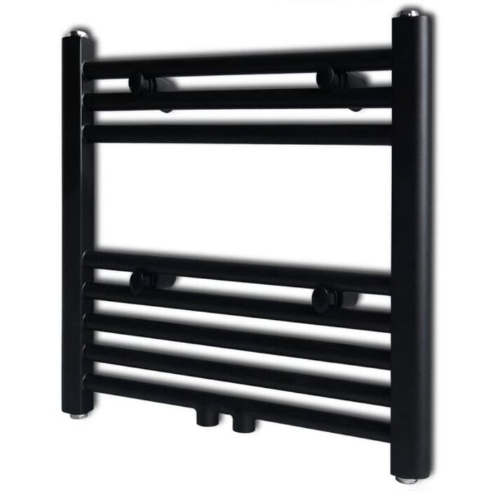 Vidaxl Radiateur sèche-serviettes droit 480x480 mm noir - 40% de remise