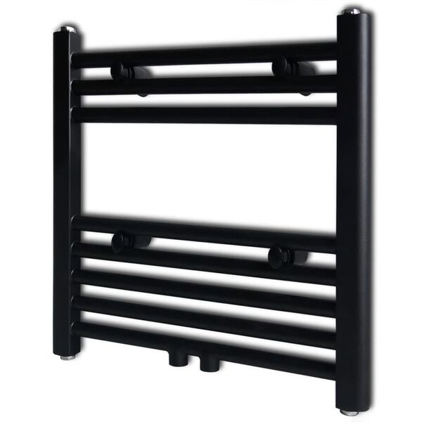 Vidaxl Radiateur sèche-serviettes droit 480x480 mm noir - 40% de remise