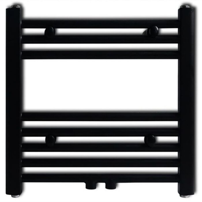 Vidaxl Radiateur sèche-serviettes droit 480x480 mm noir - 40% de remise