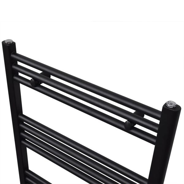 Vidaxl Radiateur sèche-serviettes droit 480x480 mm noir - 40% de remise