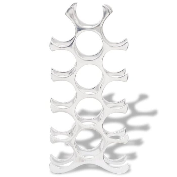 Vidaxl Casier à vin 15 bouteilles aluminium argenté 26x14x54cm - 39% de remise
