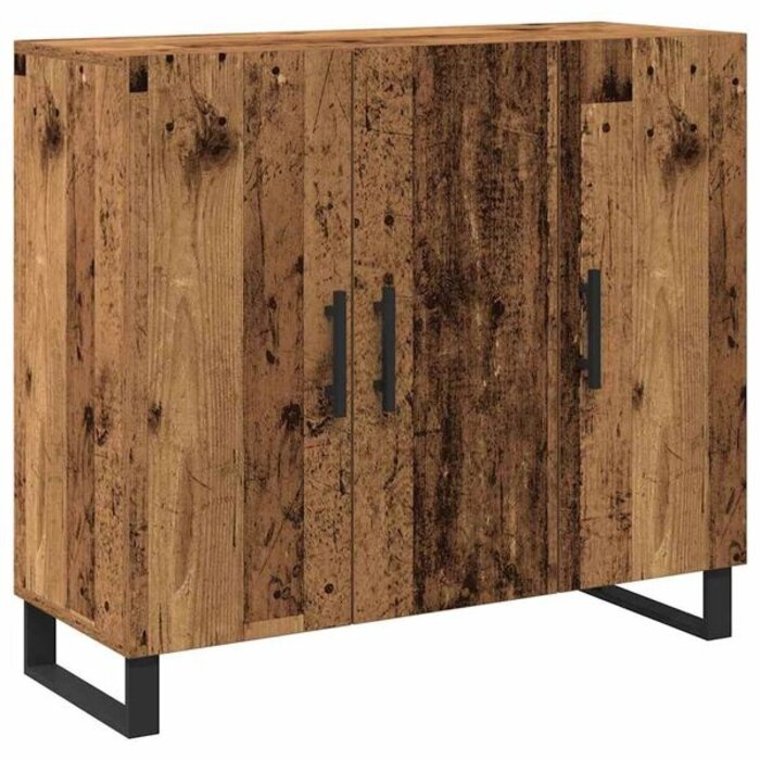 Vidaxl Buffet bois ancien 90x34x80 cm - 3 portes - 41% de remise