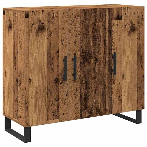 Vidaxl Buffet bois ancien 90x34x80 cm - 3 portes - 41% de remise
