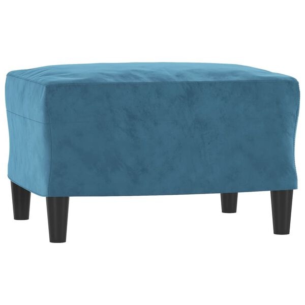 Vidaxl Repose-pieds en velours bleu 60x50x41cm - 39% de remise