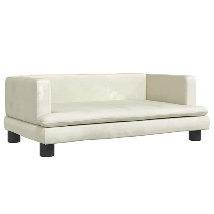 Vidaxl Mini canapé pour enfant velours crème - 80x45x30 cm - 41% de remise