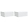 Lot de 2 tables de chevet murales blanches 49x34,5x20cm - 40% de remise