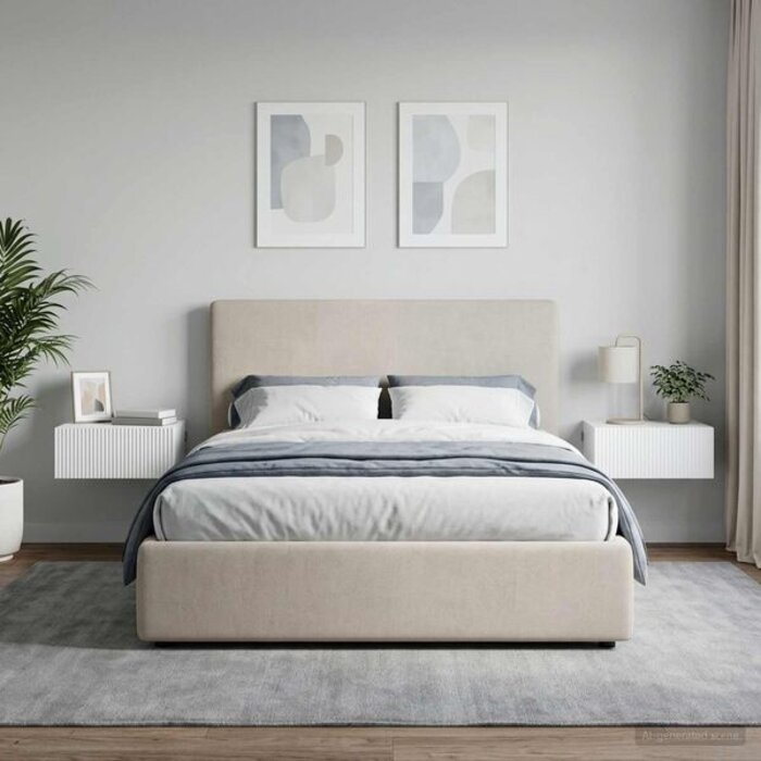Vidaxl Lot de 2 tables de chevet murales blanches 49x34,5x20cm - 40% de remise