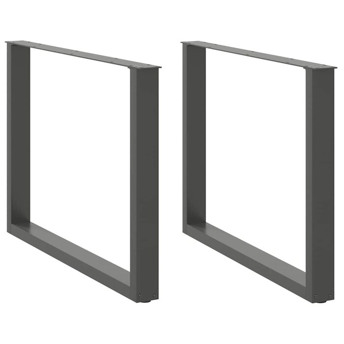 Vidaxl Pieds de table en U 100cm Acier Anthracite - Lot de 2 - 41% de remise