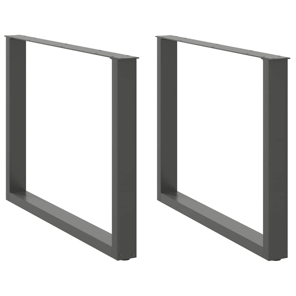 Vidaxl Pieds de table en U 100cm Acier Anthracite - Lot de 2 - 41% de remise