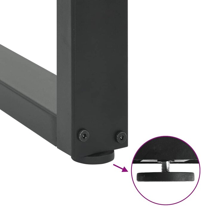 Vidaxl Pieds de table en U 100cm Acier Anthracite - Lot de 2 - 41% de remise
