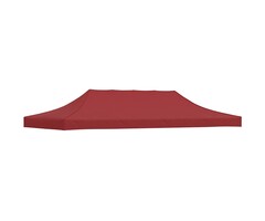 Vidaxl Toile de toit de tonnelle 6x3m - Bordeaux - 40% de remise