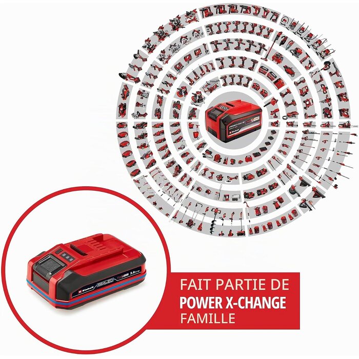 Einhell Batterie 18V 3.0Ah Lithium-ion pour outils sans fil - 34% de remise