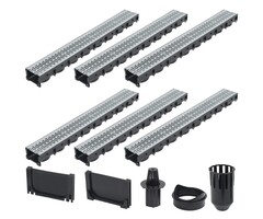 Vidaxl Kit 6 caniveaux de drainage 6m, acier galvanisé - 29% de remise