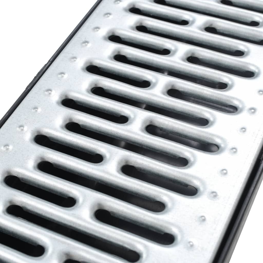Vidaxl Kit 6 caniveaux de drainage 6m, acier galvanisé - 29% de remise