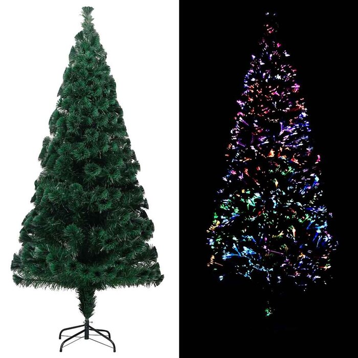 Vidaxl Sapin de Noël fibre optique 180 cm - Vert - 28% de remise