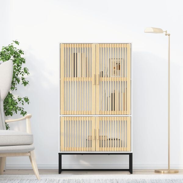 Vidaxl Armoire haute scandinave blanche - 70x35x125 cm - 41% de remise