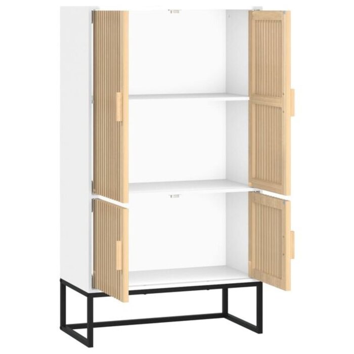 Vidaxl Armoire haute scandinave blanche - 70x35x125 cm - 41% de remise