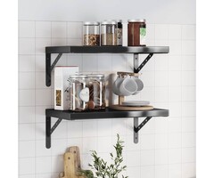 Vidaxl Lot de 2 étagères murales acier noir 50x30 cm - 39% de remise