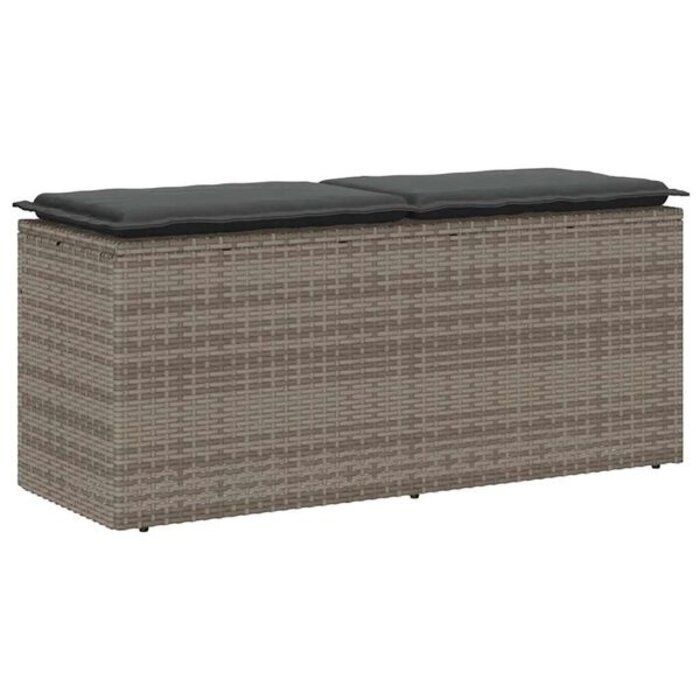Vidaxl Banc de jardin en résine tressée avec coussin - 40% de remise