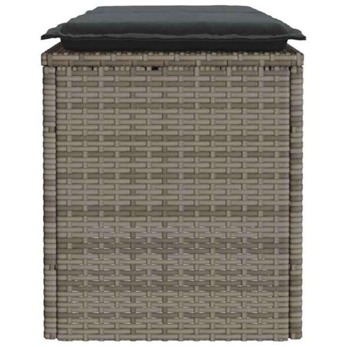 Vidaxl Banc de jardin en résine tressée avec coussin - 40% de remise