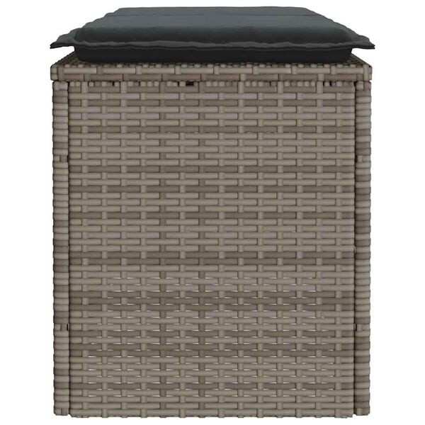 Vidaxl Banc de jardin en résine tressée avec coussin - 40% de remise