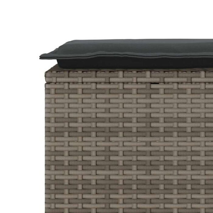 Vidaxl Banc de jardin en résine tressée avec coussin - 40% de remise
