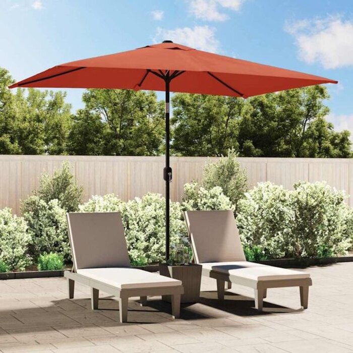 Vidaxl Parasol rectangulaire 300x200 cm, terracotta - 40% de remise
