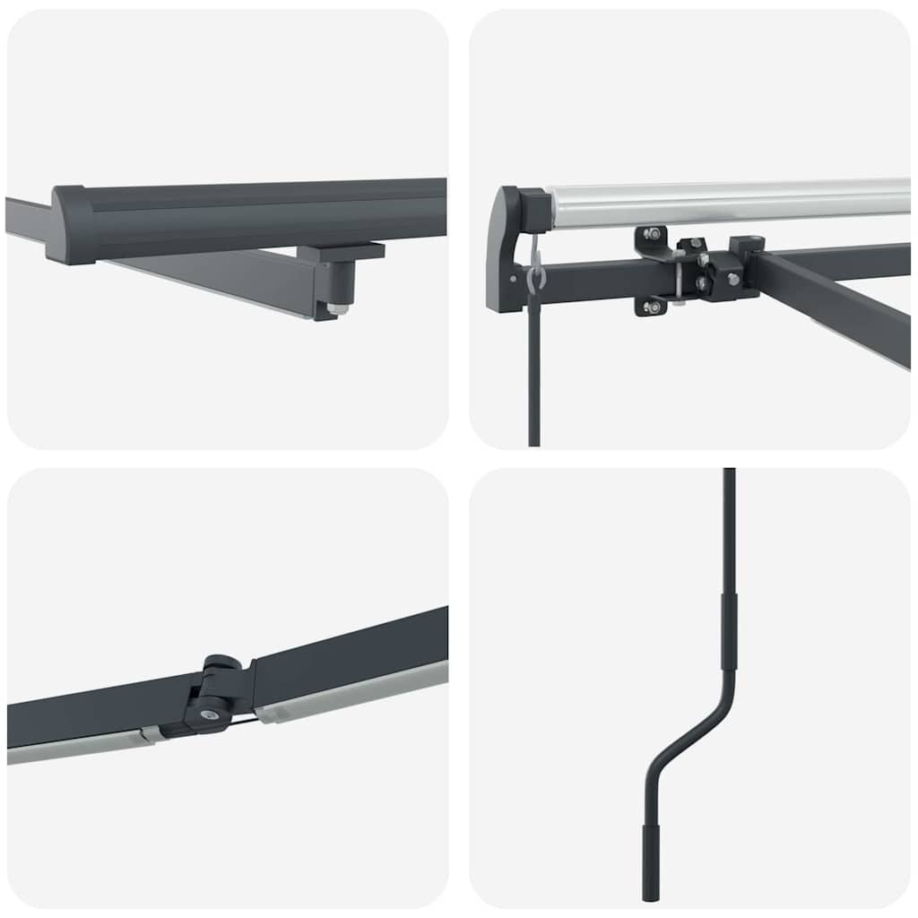 Vidaxl Structure de store banne aluminium anthracite 400x350cm - 41% de remise
