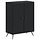 Meuble de salle de bain Breda noir 59,5x31x80cm - 40% de remise