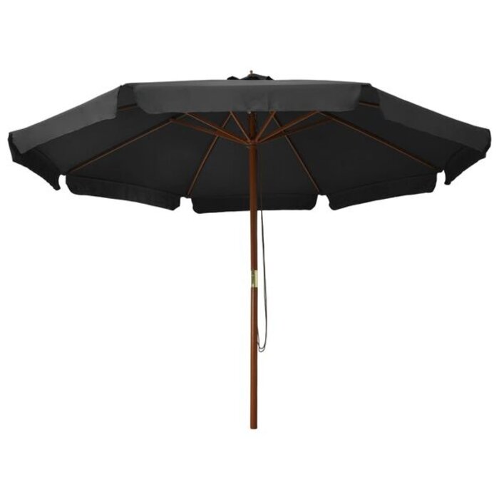 Vidaxl Parasol de jardin en bois 330 cm anthracite - 41% de remise