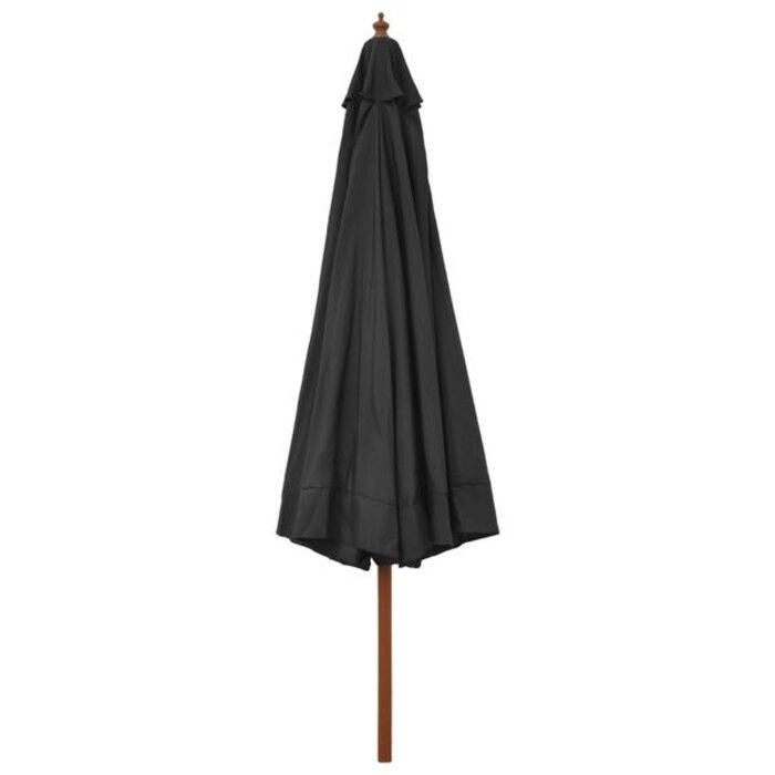 Vidaxl Parasol de jardin en bois 330 cm anthracite - 41% de remise