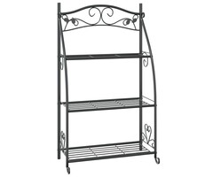 Vidaxl Étagère à plantes en acier noir 56x30x96 cm - 39% de remise