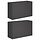 Lot de 2 jardinières acier noir 80x30x50 cm - 41% de remise