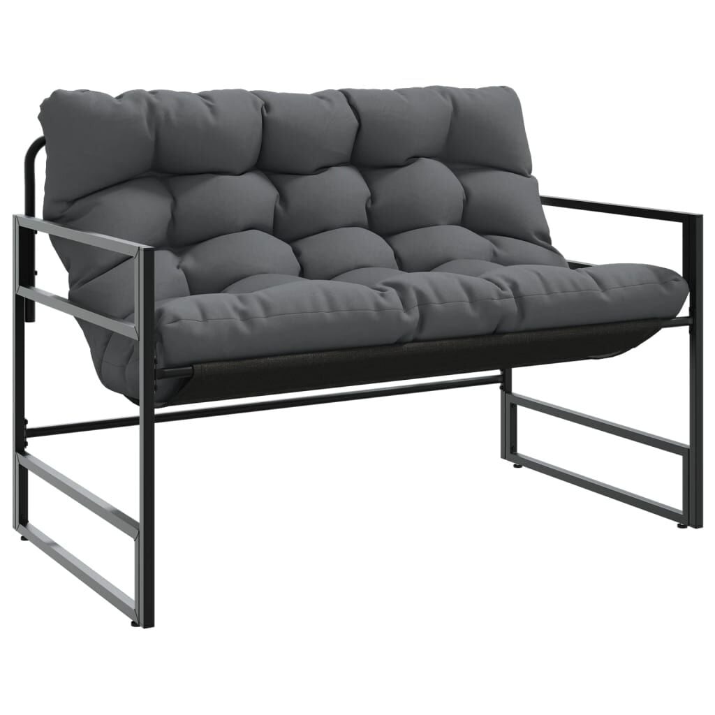 Vidaxl Banc de jardin avec coussin 113 cm - Acier et textilène - 41% de remise