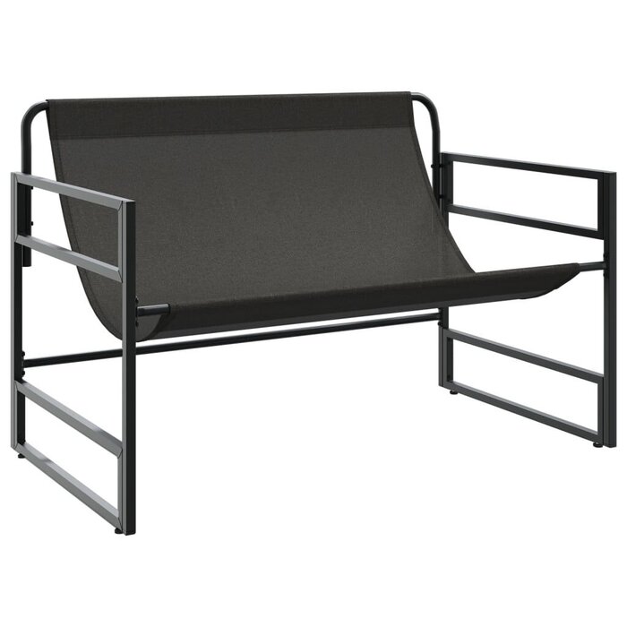 Vidaxl Banc de jardin avec coussin 113 cm - Acier et textilène - 41% de remise