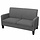 Canapé 2 places gris foncé 135 cm - 35% de remise