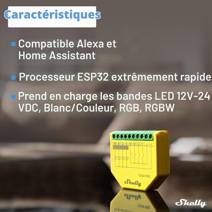 Contrôleur LED Wi-Fi RGBW avec mesure d'énergie - 36% de remise