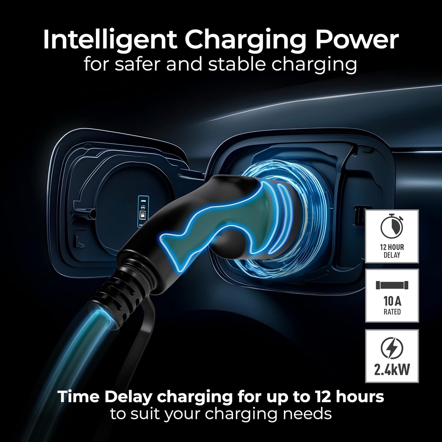 Chargeur VE portable Type 2, 10 mètres - 2,4 kW - 36% de remise