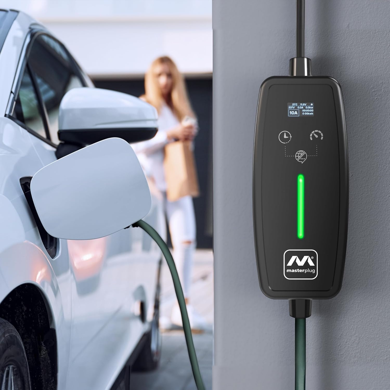 Chargeur VE portable Type 2, 10 mètres - 2,4 kW - 36% de remise