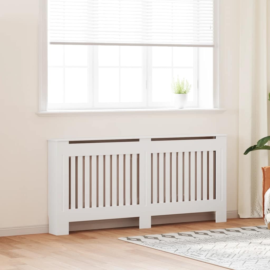 Vidaxl Cache-radiateur en MDF blanc 172 cm - 47% de remise